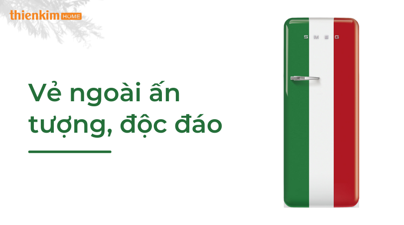 Vẻ ngoài ấn tượng đôc đáo Tủ lạnh Smeg FAB28RDIT5 535.14.537